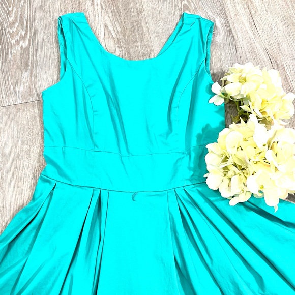 Calvin Klein Turquoise Fit & Flare Dress  10 👗👗 - Picture 2 of 6
